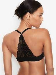 Бюстгальтер Victoria's Secret Lightly Lined Full-Coverage Lace Racerback Bra Black 1195 фото