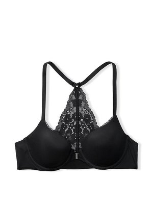 Бюстгальтер Victoria's Secret Lightly Lined Full-Coverage Lace Racerback Bra Black 1195 фото