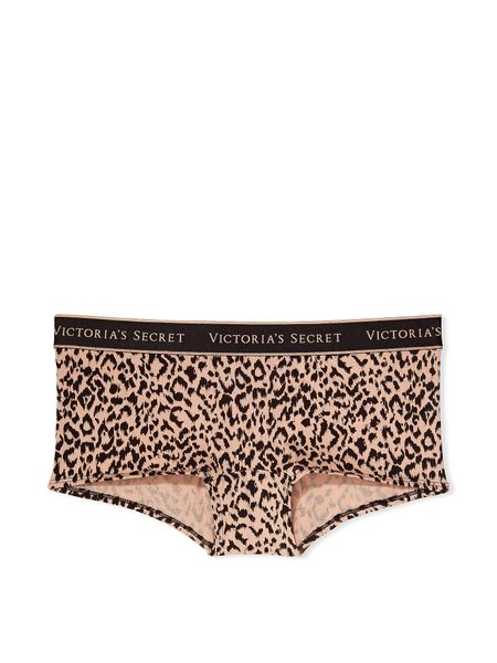 Трусики шортики Victoria's Secret Logo Cotton Shortie Panty Camo Leopard 1156 фото