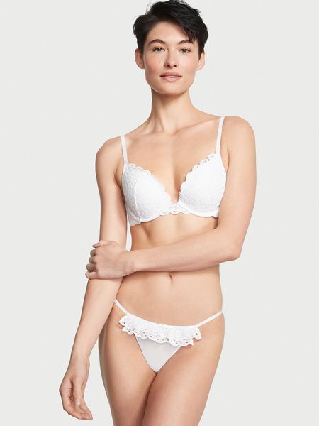 Трусики бикини Eyelet Lace String Bikini Panty Dream Angels  Vs White 1158 фото