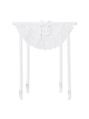 Пояс для панчіх Eyelet Lace Garter Belt Skirt Dream Angels  Vs White 1160 фото