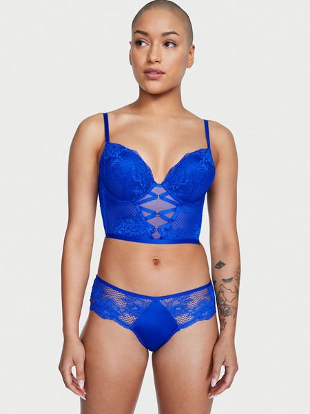 Трусики чикини Lace-Trim Cheeky Panty Very Sexy Blue Oar 1095 фото