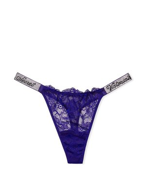 Трусики стрінги зі стразами Shine Strap Lace Thong Panty Very Sexy Night Ocean 1057 фото