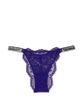 Трусики бразиліани зі стразами Shine Strap Lace Brazilian Panty Very Sexy Night Ocean 1058 фото