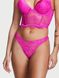 Трусики стринги со стразами Shine Strap Cutout Back Lace Thong Panty Very Sexy Fuschia Frenzy 1064 фото 3