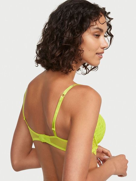 Бюстгальтер Victoria's Secret Shine Chain Strap Lace Push-Up Bra Very Sexy Limelight  1182 фото