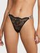 Трусики стринги со стразами Victoria's Secret Shine Strap Lace Thong Panty Very Sexy Black 1240 фото 2