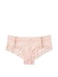 Трусики чикини кружевные Victoria's Secret Shimmer Lace Lace-Up Cheeky Panty Purest Pink Shimmer 1193 фото