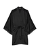 Сатиновий халат з мереживом Victoria's Secret Luxe Satin Lace Inset Robe Black 1194 фото 1